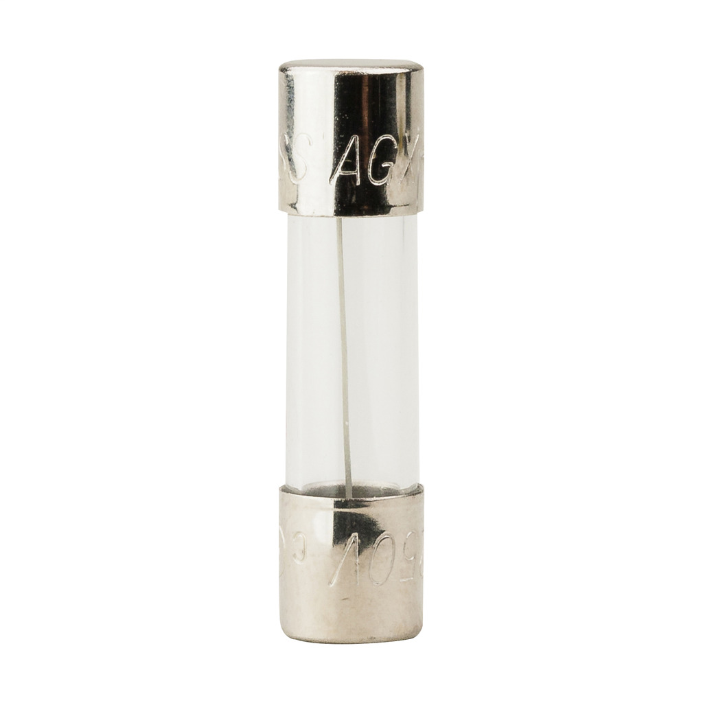 AGX-5 Small Dimension Fast Acting Fuse With Nickel Plated Brass End Caps, 5 A, 250 V AC, 200 A, 10 kA Interrupt, Cylindrical Body