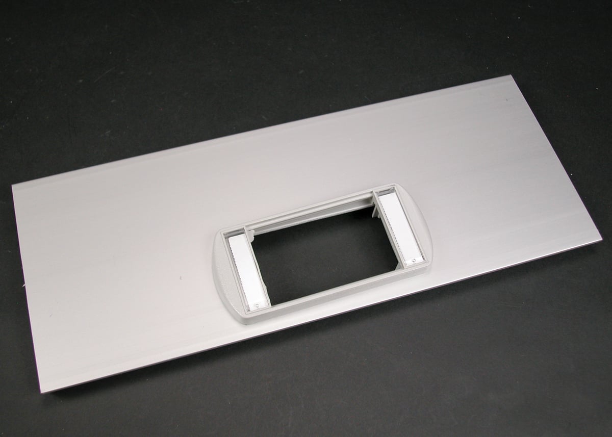 Low Profile Adapter Cover Plate; Dual Channel, Aluminum