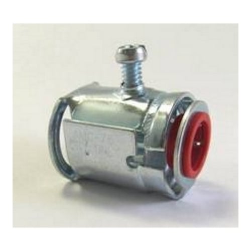 AMC-75 Bridgeport E-Z Lock Connector, 3/4 in Trade, 1 Conductors, 0.56 to 0.81 in Cable Openings, Steel, Electro-Plated Zinc