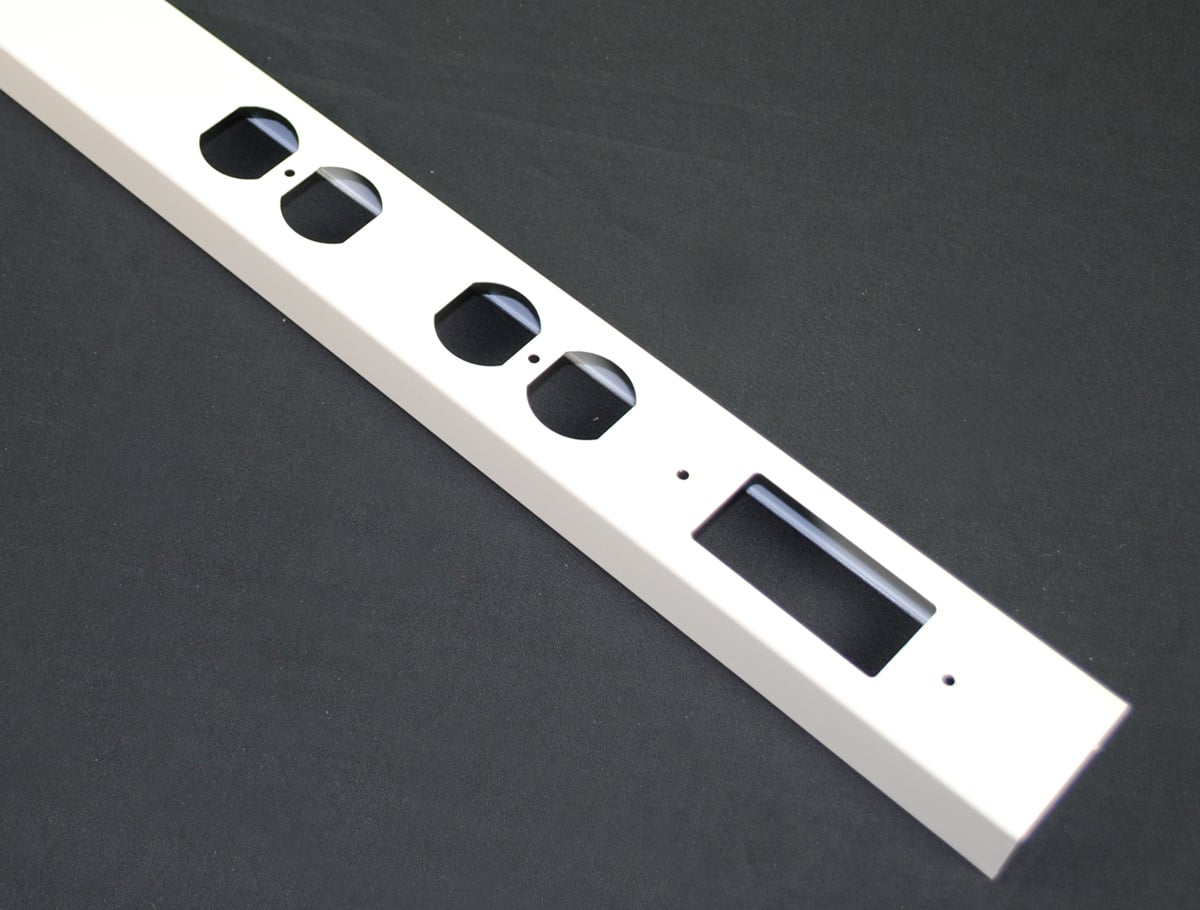 Power Cover, Add-On Non-Adhesive Back, For Use With: Tele-Power® AMDTP Poles, 28 in Length, 2-1/4 in Width, Aluminum, Anodized