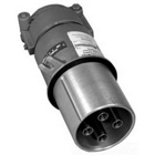4-Pole Pin & Sleeve Plug, 600 VAC, 250 VDC, 200 A, 3-Wire