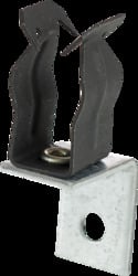Right Angle Bracket Assembly and Push In Conduit Clip Assembly, 1/4" Mounting Hole, Conduit Clip Fits 3/4" EMT & 1/2" Rigid/IMC, Pre-Galvanized/Spring Steel