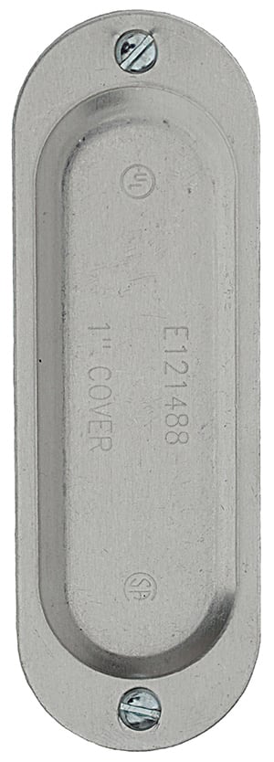 BC125150 Conduit Body Cover, 1-1/4 to 1-1/2 in, Aluminum, Grey