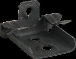 Hammer On Beam Clamp, Fits 1/8-1/4" Flange, 1/4"-20 Thread Impression on Bottom & Back of Clamp, Spring Steel