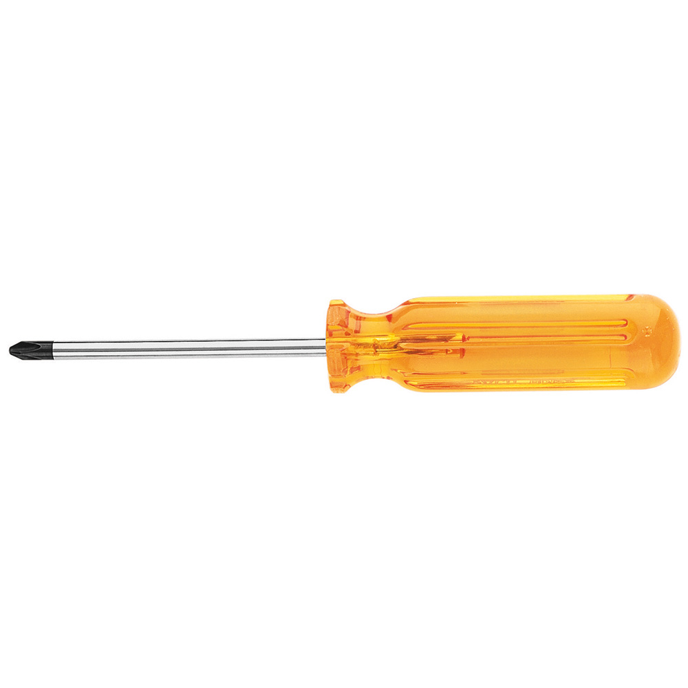 BD111 Bull Driver Screwdriver, #1 Phillips Point, 6-5/8 in OAL, Plastic Handle, Polished Chrome, ANSI/ASME Specified
