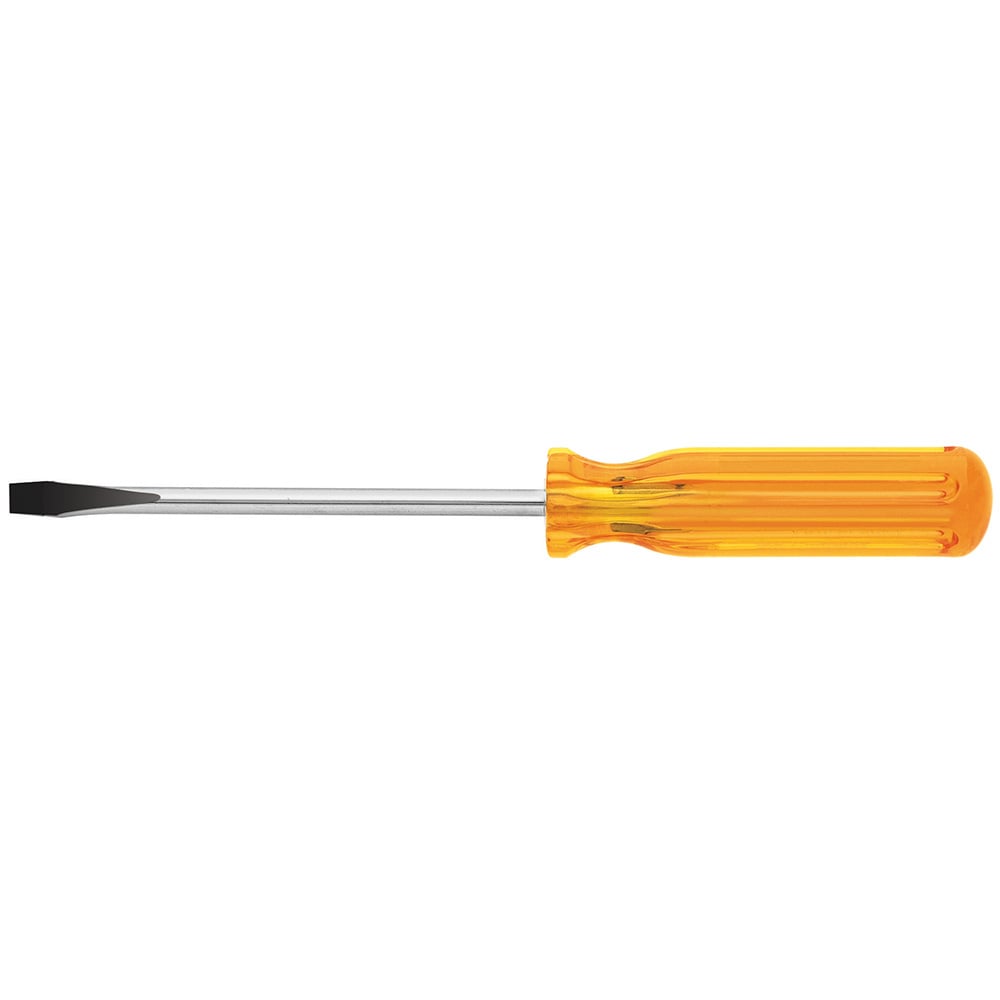 BD144 Screwdriver, 1/4 in Slotted Point, Steel Shank, 8-1/2 in OAL, Plastic Handle, Nickel Polished Chrome, ASME Specified