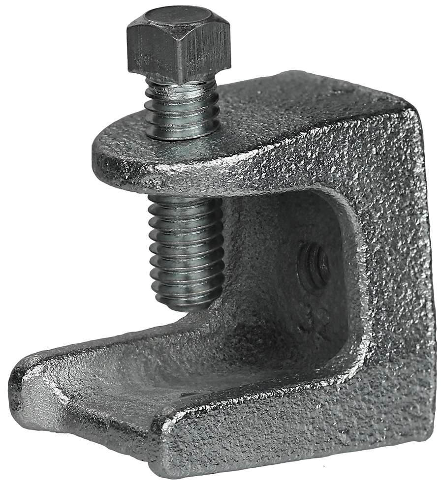 BK38M Beam Clamp, 3/8-16 Rod, Malleable Iron, Zinc Plated