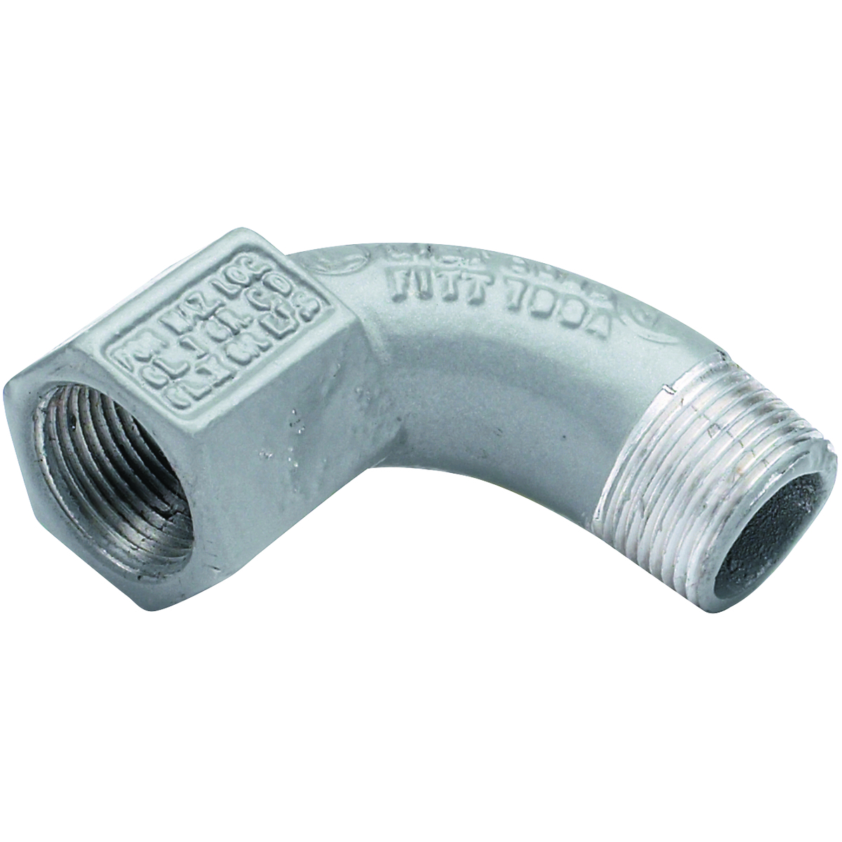 BL-90-2 BL Series Male/Female Conduit Elbow, 3/4 in Trade, 90 deg, Aluminum, Electro-Static Powder Coated