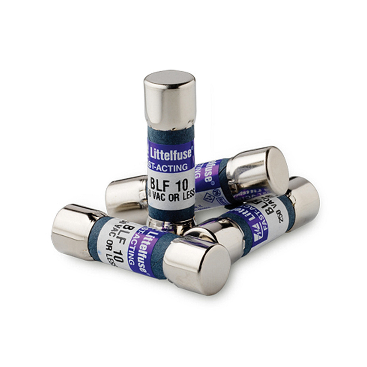 BLF015 Powr-Gard Fast Acting Supplemental Midget Fuse, 15 A, 250 V AC, 10 kA, Cylindrical Body
