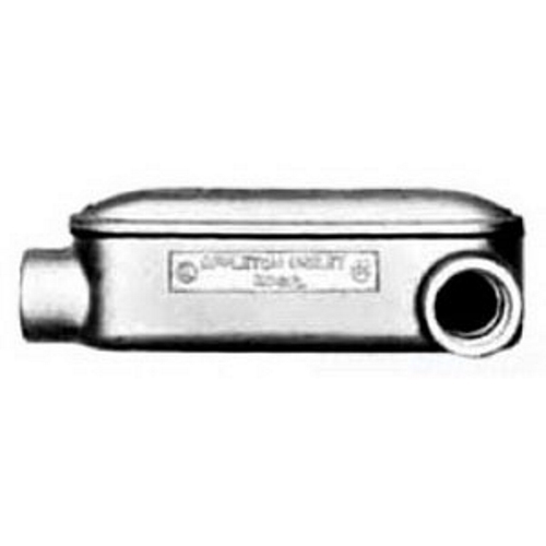 BLL150-M Mogul Unilet NEC 6x Type LL Conduit Outlet Body With Cover and Gasket, 1-1/2 in Hub, 93 cu-in, Malleable Iron, Triple Coated