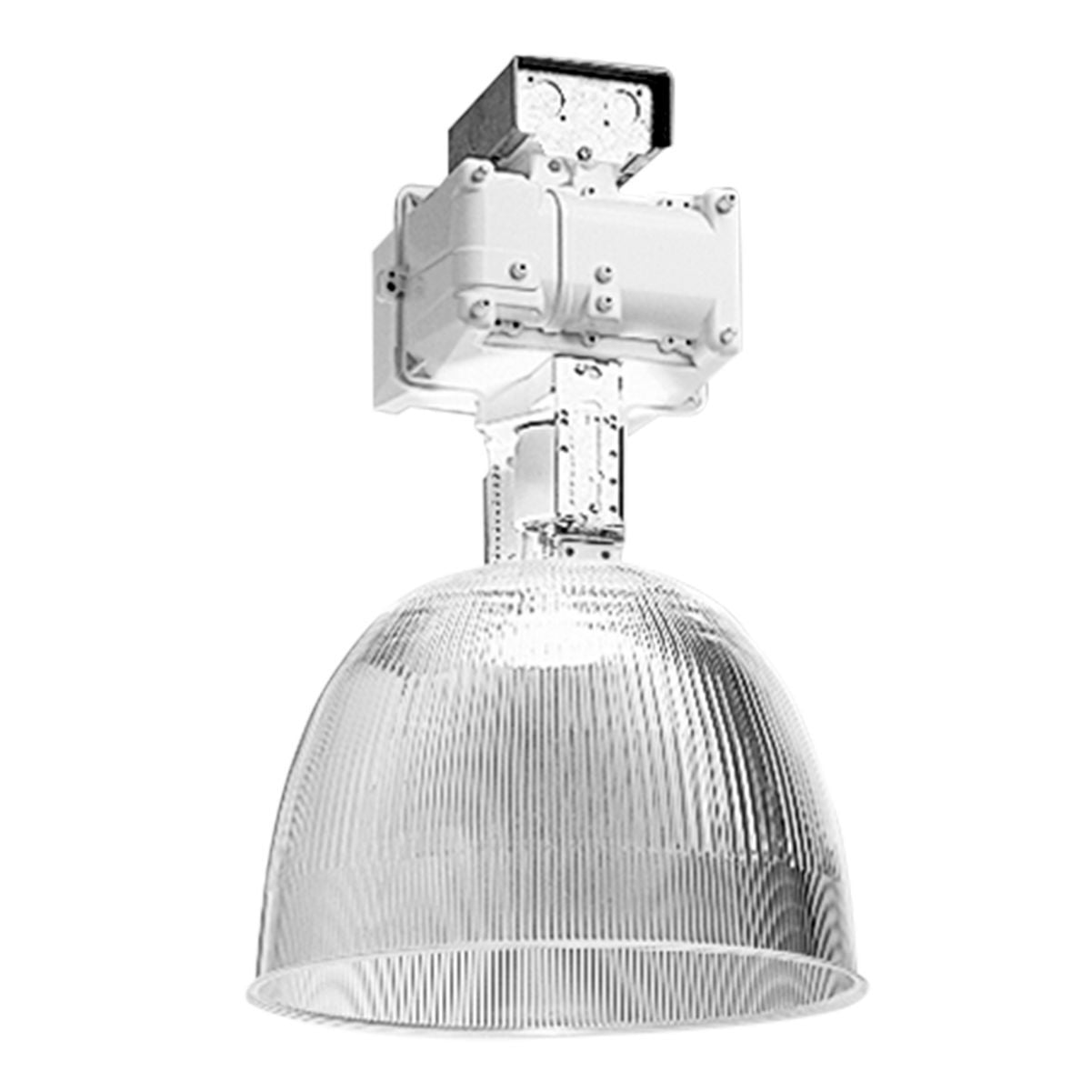 BL-PA2 Superbay Open Spun Aluminum Prismatic Reflector, Domed Shape, 16 in Dia x 19 in L, Acrylic