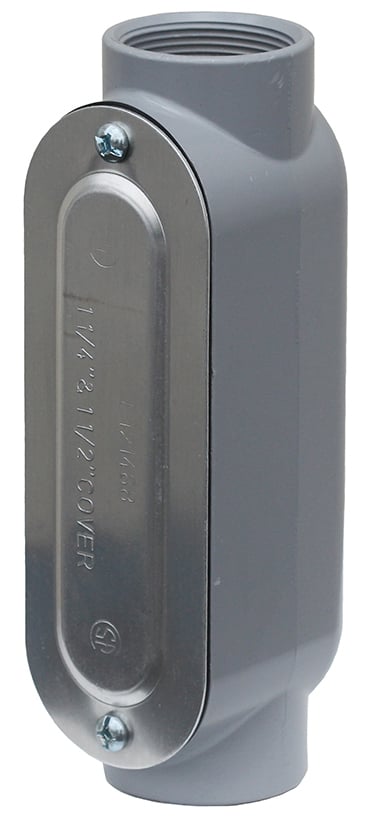 C100CG Type-C Conduit Body With Cover and Neoprene Gasket, 1 in Hub, Aluminum