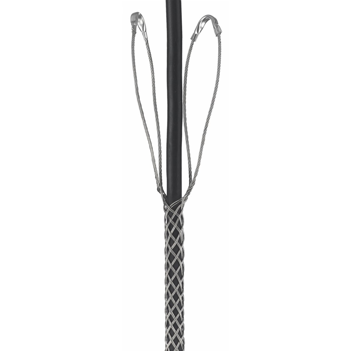 02206002 Heavy Duty Closed Mesh Double Eye Double Weave Support Grip, 4280 lb Breaking Strength, 1 to 1.24 in Cable, Bronze, TiN Coated