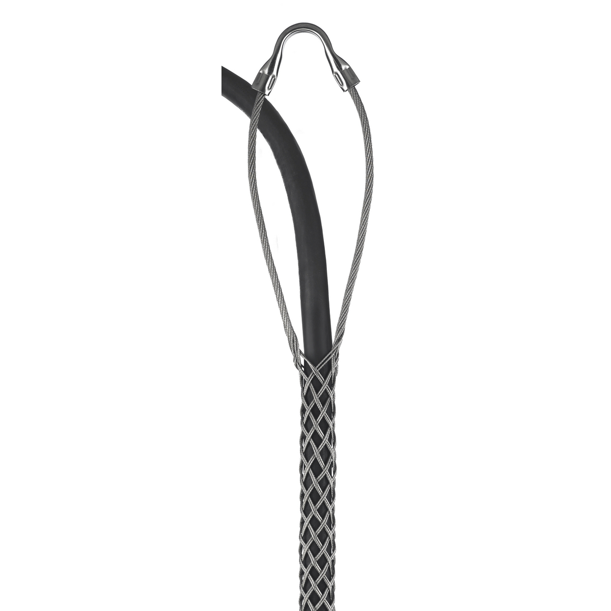 2206012 Heavy Duty Closed Mesh Single Eye Double Weave Support Grip, 428 lb Breaking Strength, 1.25 to 1.49 in Cable, Bronze, TiN Coated