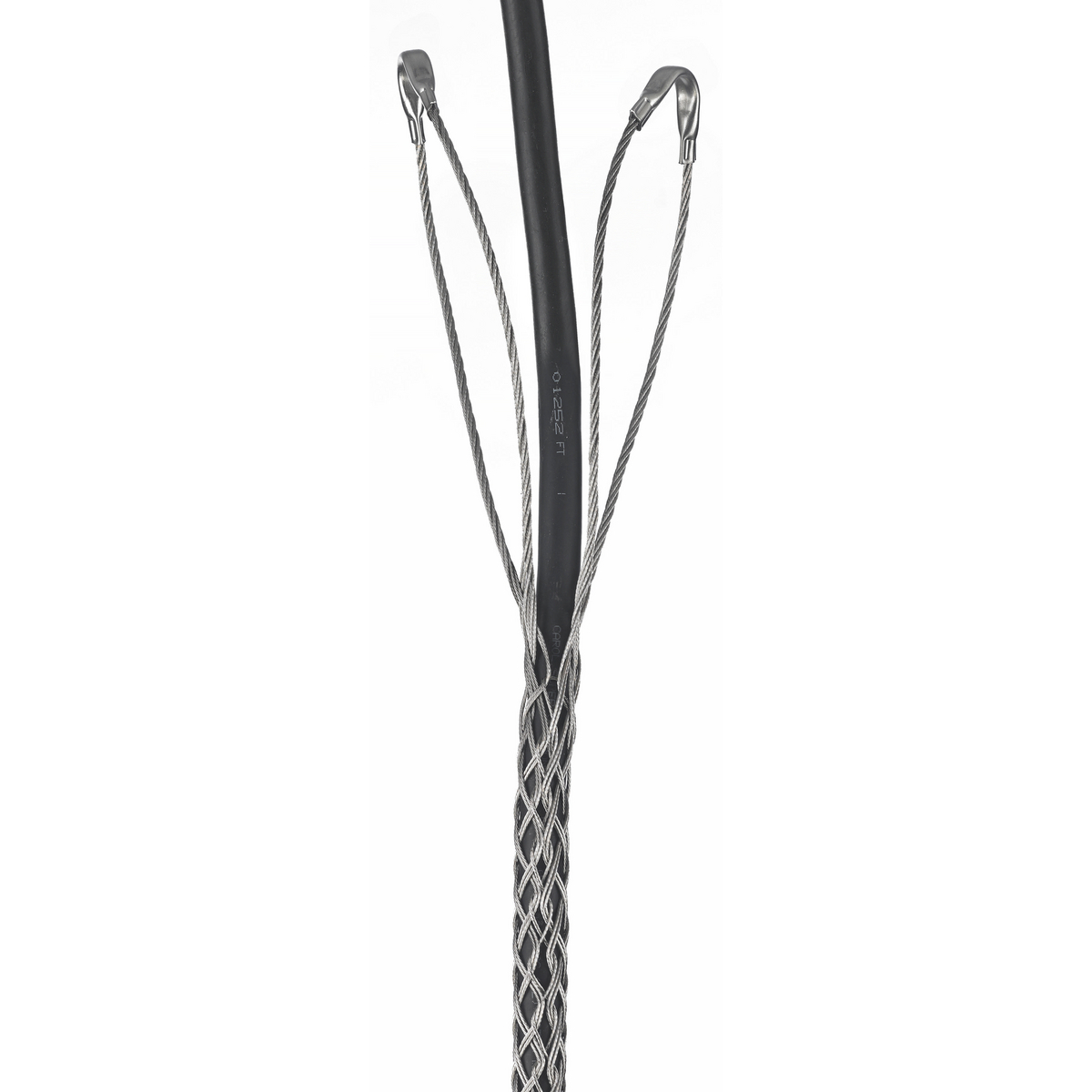 02207004 Heavy Duty Lace Closing Split Mesh Double Eye Support Grip, 428 lb Breaking Strength, 1.5 to 1.99 in Cable, Bronze, TiN Coated