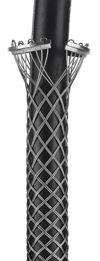 02212010 Model RS075 Lace Closing Split Mesh Double Weave Ring Conduit Riser Grip, 1430 lb Breaking Strength, 0.75 to 0.99 in Cable, Bronze, TiN Coated