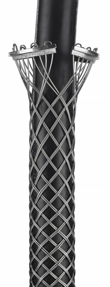 2212018 Standard Duty Lace Closing Split Mesh Double Weave Ring Support Grip, 2040 lb Breaking Strength, 1.5 to 1.74 in Cable, Bronze, TiN Coated