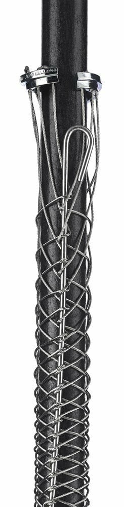 02213033 Standard Duty Rod Closing Split Mesh Single Weave Ring Support Grip, 2970 lb Breaking Strength, 2 to 2.49 in Cable, Bronze, TiN Coated