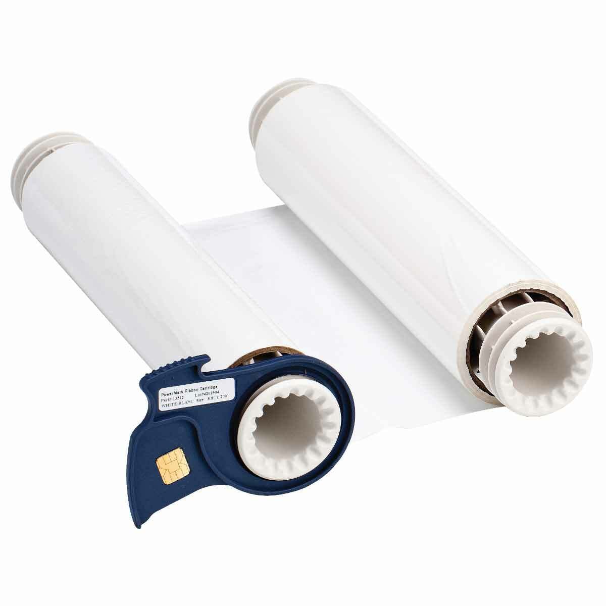13513 R10000 1-Color Industrial Grade Printer Ribbon, 200 ft L x 6-1/4 in W, Resin, White