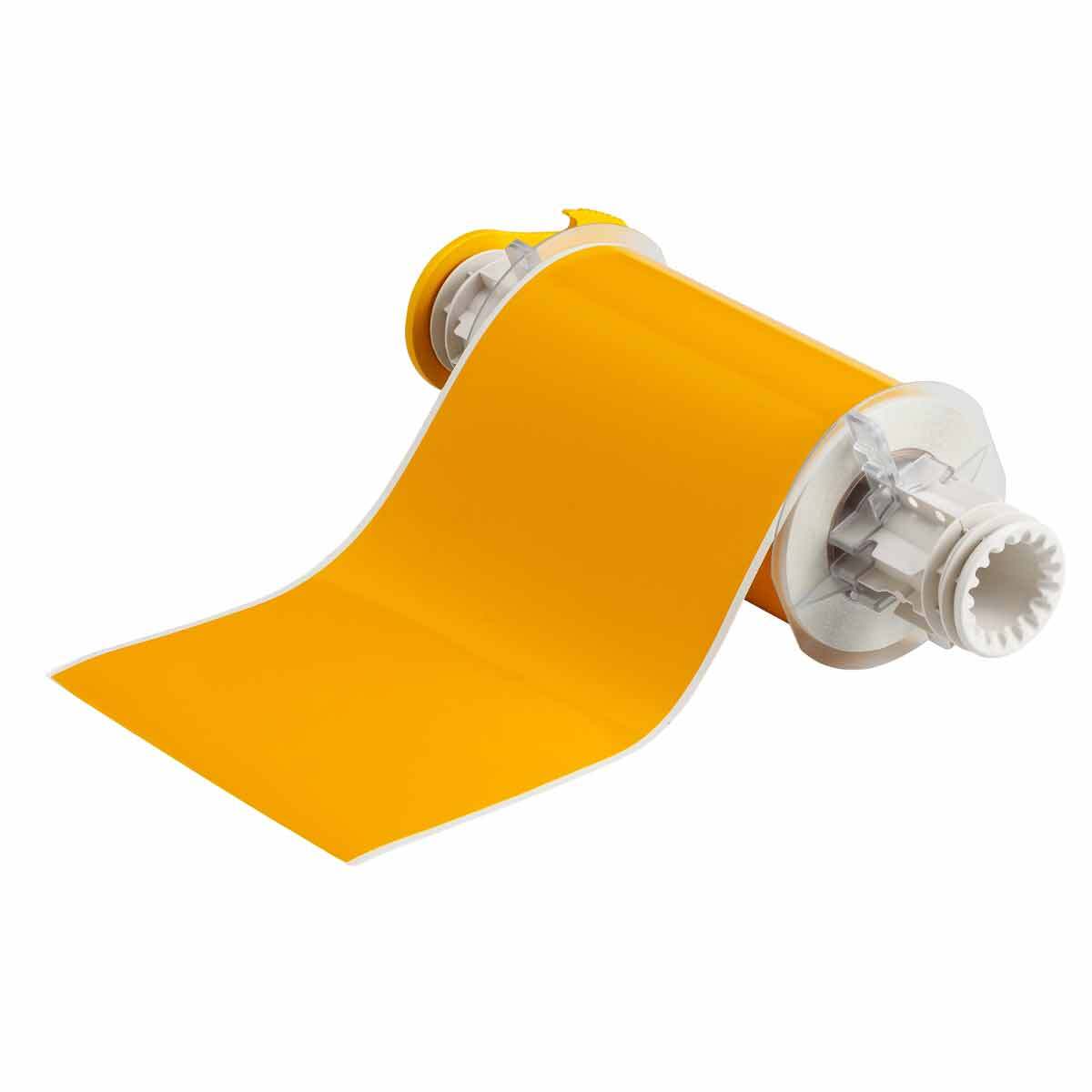 13550 Thermal Transfer Vinyl Label, 6 in W, Yellow, B-595 Vinyl