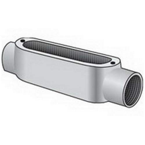 C-50 Type-C Conduit Outlet Body, 1/2 in Hub, 4.5 cu-in, Malleable Iron, Aluminum Enamel/Zinc Electroplated