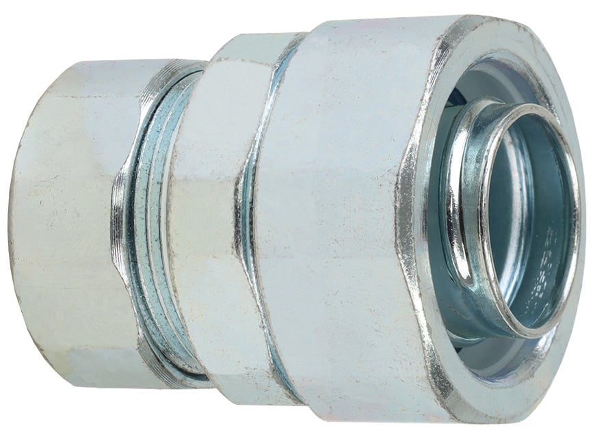 CF1 Combination Coupling, 1/2 in, For Use With EMT Conduit, Steel, Zinc Plated