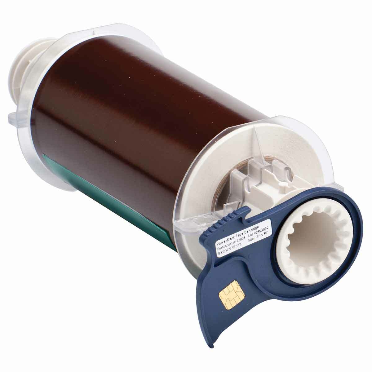 13608 BBP85 Printer Label, 50 ft L x 6 in W, Brown, B-595 Vinyl