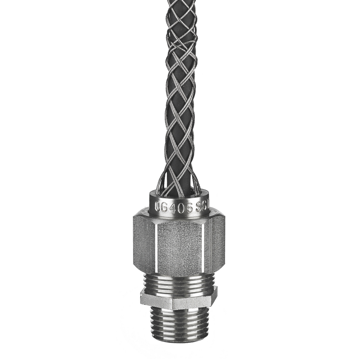 CG810SST Form 4 Standard Duty Strain Relief Deluxe Cord Grip, 1 in Trade, (1) Conductors, 1/2 to 5/8 in Cable Openings, Stainless Steel