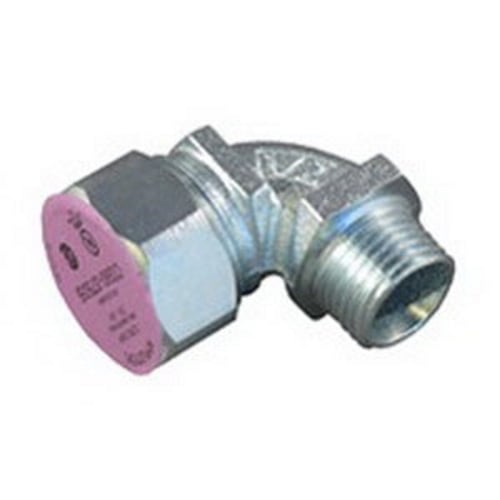 CG90-3775S Liquidtight Strain Relief Connector, 3/4 in Trade, 3/8 to 1/2 in Cable Openings, Malleable Iron