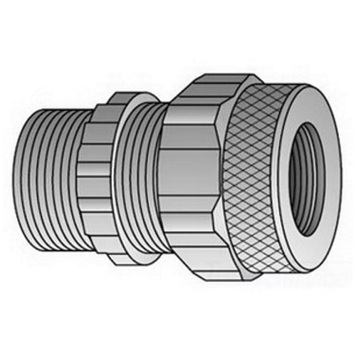 CGA-50-312 Oiltight Strain Relief Watertight Cord Grip Connector With Neoprene Grommet, 1/2 in Trade, 0.25 to 0.31 in Cable Openings, Copper Free Aluminum