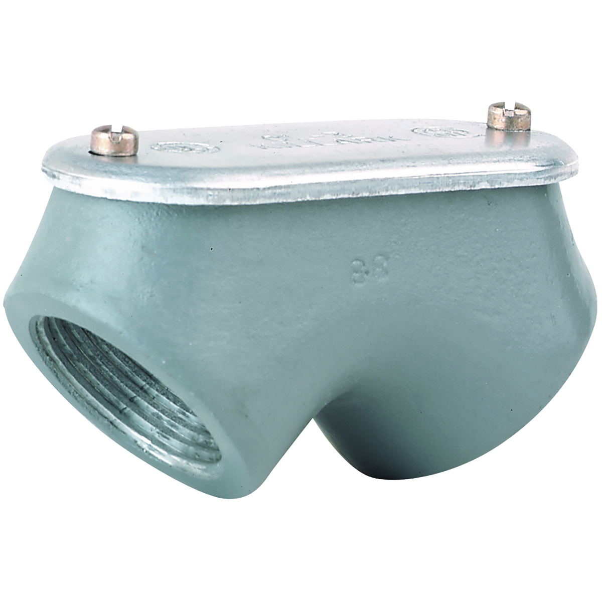 CL-1 Female to Female Conduit Pulling Elbow, 1/2 in Trade, 90 deg, Copper-Free Aluminum, Electrostatic Powder Coated