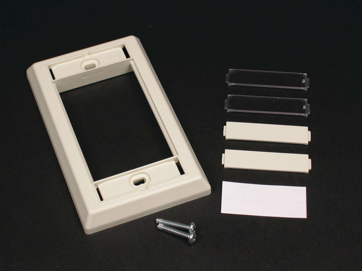 1-Gang Faceplate; Screw-On Mount, Ivory