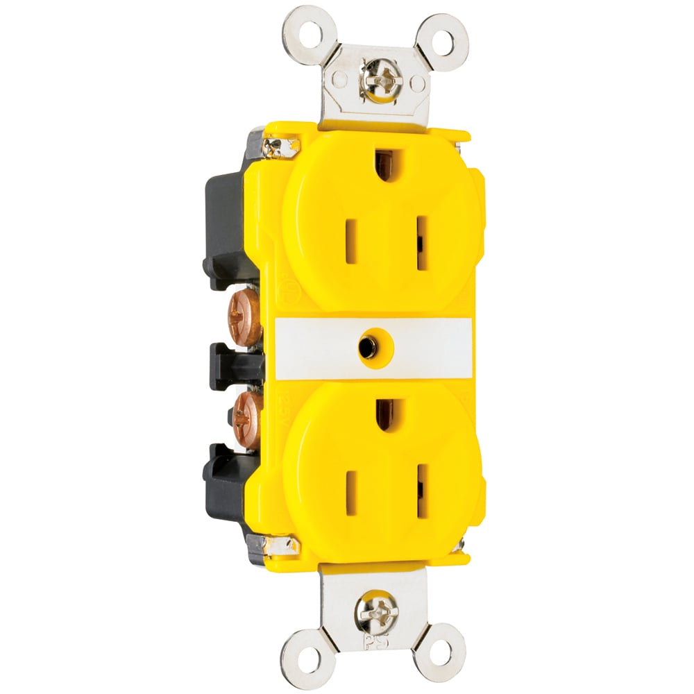 CR6200 Receptacle, 15 Amp, 125V, Yellow