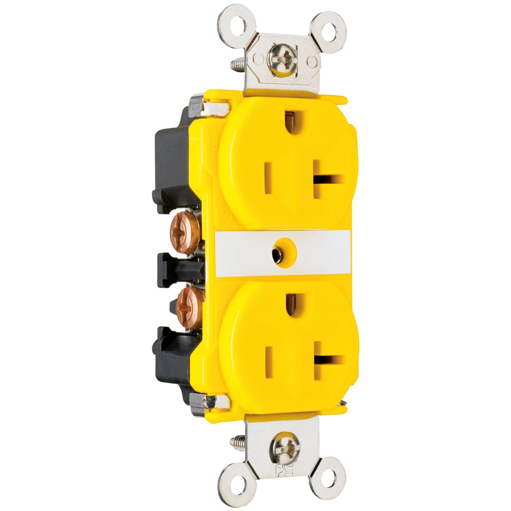 CR6300 Receptacle, 15 Amp, 125V, Yellow