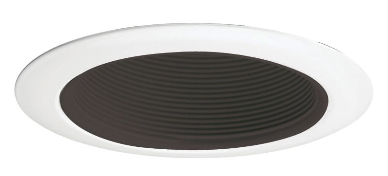 14 BWH 14 Series Downlight Line Voltage Baffle Trim, 5 in OD, Halogen Lamp, For Use With IC1, IC1W, IC1S, IC1P, TC1, TC1S, TC1R, PL418, IC91RLWDG4 Series 50 W PAR2, 40W K19 Line Voltage Housing