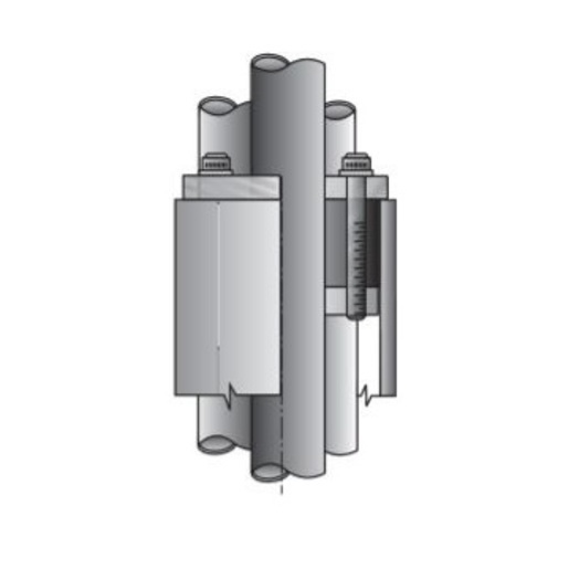 CSBE-300P-1 Type CSBE Conduit Sealing Bushing, 3 in Conduit, (1) 1.89 in, (2) 1.26 in, (3) 1.13 in, (4) 0.96 in AC Cable, Steel, PVC Coated