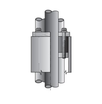 CSBE-400P-0 Type CSBE Explosionproof Conduit Sealing Bushing, 4 in Conduit, (1) 2.63 in, (2) 1.63 in, (3) 1.51 in, (4) 1.26 in AC Cable