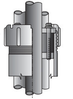 CSBG-400P-1 Type CSBG Conduit Sealing Bushing, 4 in Conduit, (1) 2.63 in, (2) 1.63 in, (3) 1.51 in, (4) 1.26 in AC Cable, Steel, PVC Coated