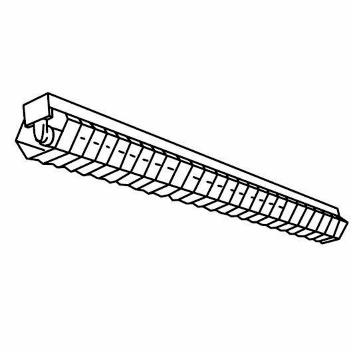 CSWG4 Wire Guard, For Use With CS/K Series 4 ft Straight Sided Utility Channel Light, Silver
