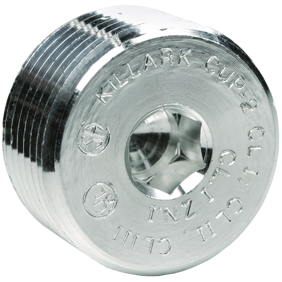 CUP-1 CUP Recessed Conduit Plug, 1/2 in, For Use With Rigid Conduit, Aluminum, Natural