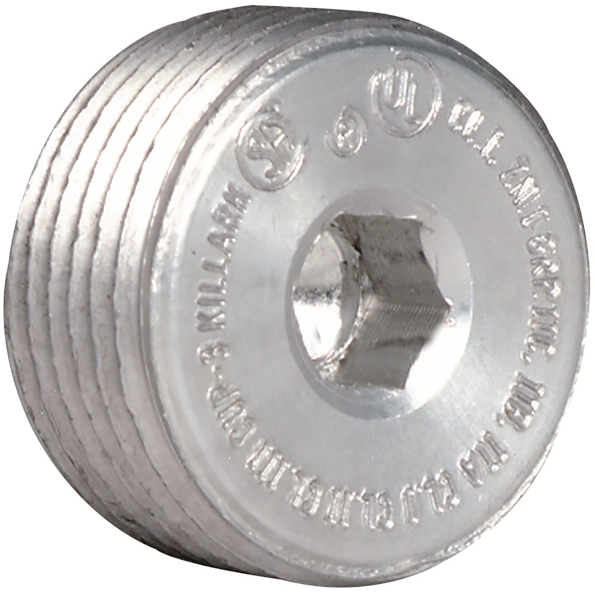 CUP-4 Recessed Conduit Plug, 1-1/4 in, For Use With IMC/Rigid Conduit, Aluminum, Natural