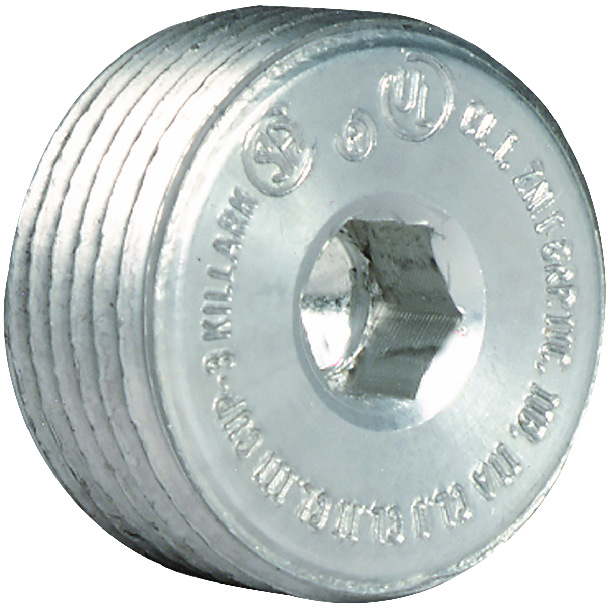 CUP-6 CUP Recessed Conduit Plug, 2 in, For Use With IMC/Rigid Conduit, Aluminum, Natural