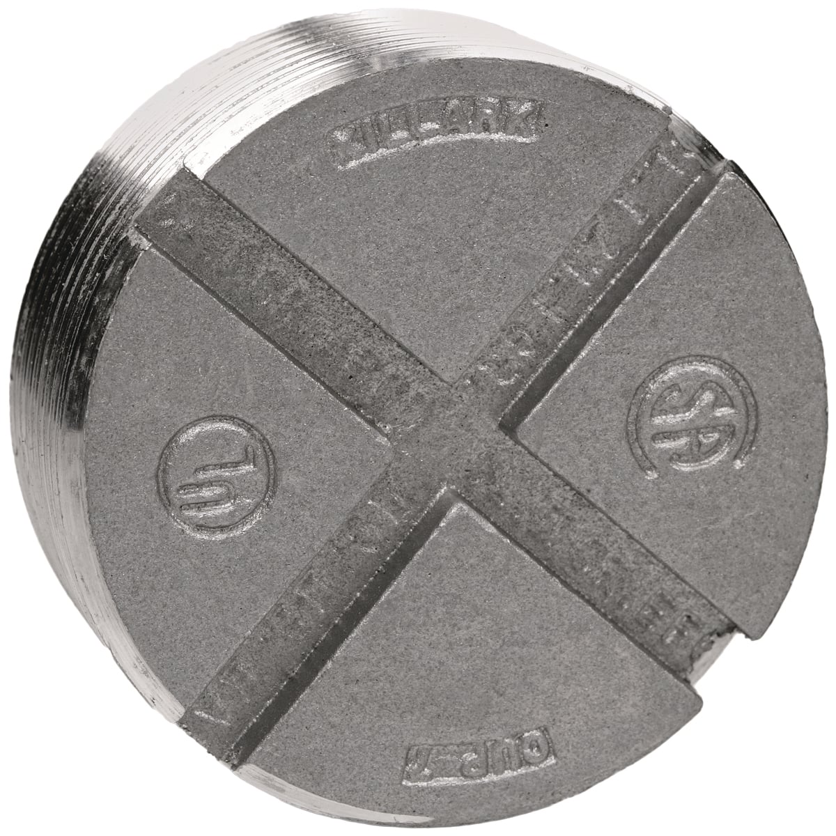 CUP-8 CUP Recessed Conduit Plug, 3 in, For Use With IMC/Rigid Conduit, Aluminum, Natural