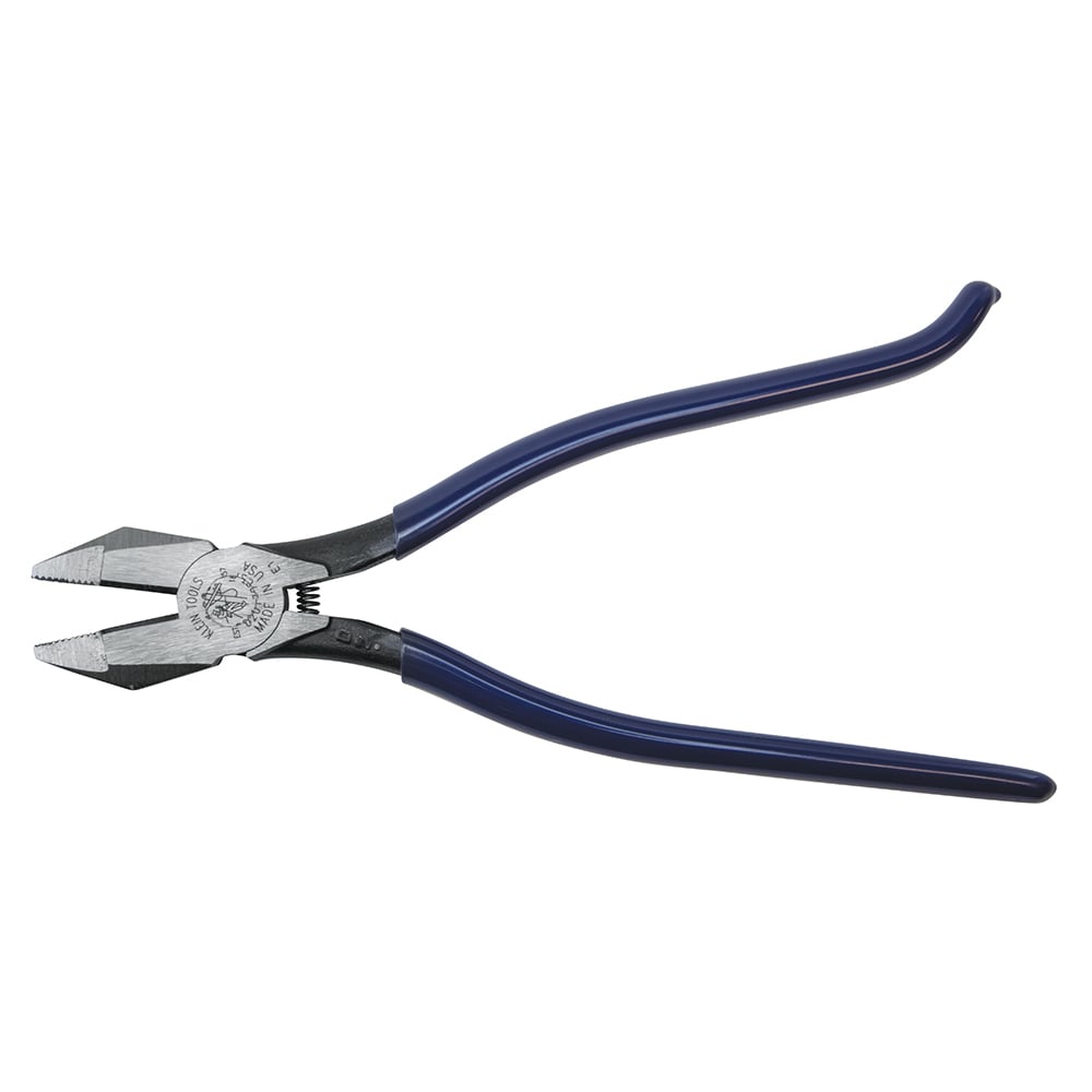 D201-7CST Square Nose Standard Ironworkers Plier With Spring, 1-9/32 in L x 1-5/32 in W x 1/2 in THK Steel Jaw, 9-1/4 in OAL