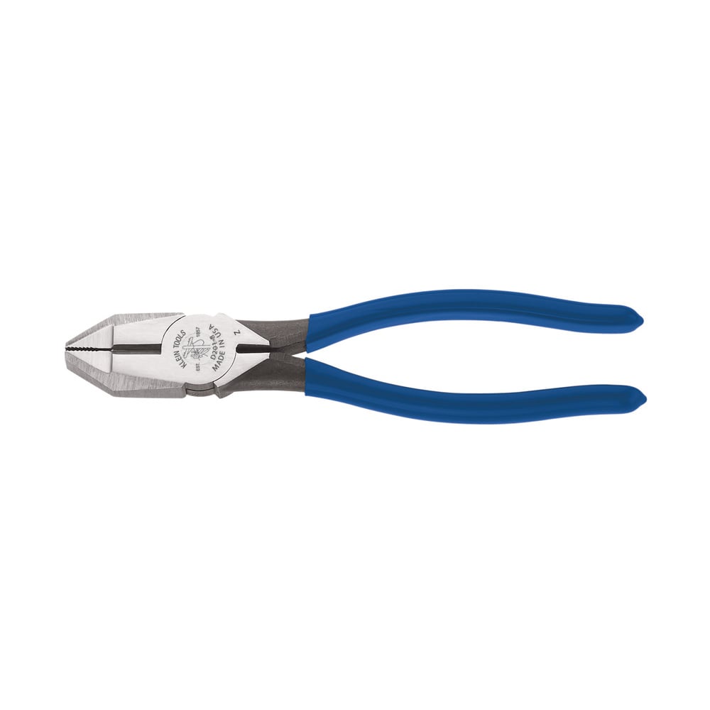 D201-8 Square Nose Standard Linemans Plier, 1-7/16 in L x 1-7/32 in W x 5/8 in THK Tool Steel Jaw, Crosshatch Knurled Jaw Surface, 8.59 in OAL