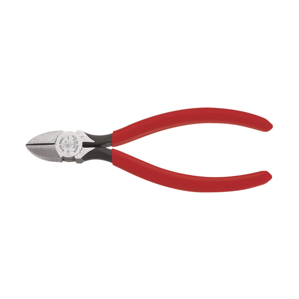 D202-6 Hot-Riveted Standard Tapered Nose Cutting Plier, 0.813 in L x 0.688 in W x 0.813 in THK Jaw Tool Steel Jaw Short Jaw, 6-1/8 in OAL