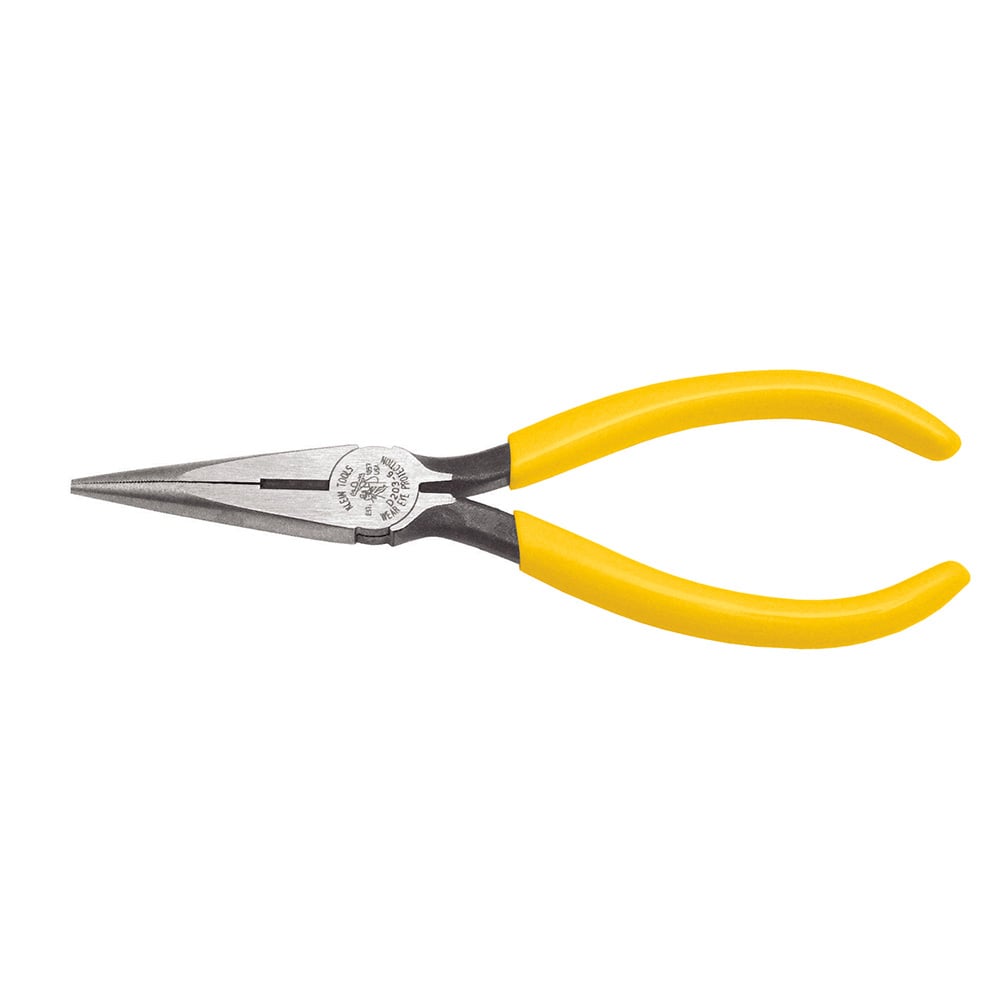 D203-6 Side Cutting Standard Long Nose Plier, Knurled Tool Steel Jaw, 1-7/8 in L x 0.688 in W Jaw, 6-5/8 in OAL