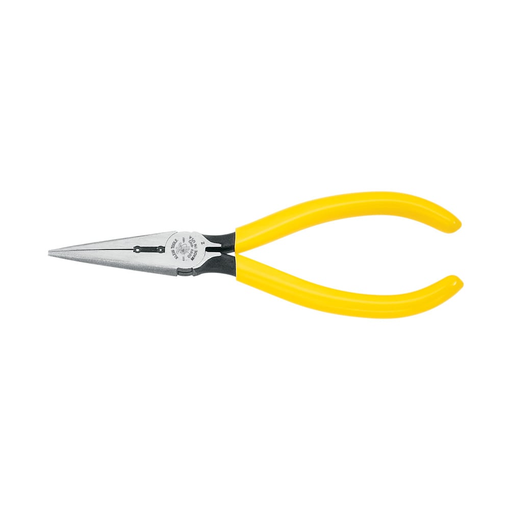 D203-6H2 Side Cutting Standard Long Nose Plier, Knurled Steel Jaw, 1-7/8 in L x 0.688 in W Jaw, 6-5/8 in OAL