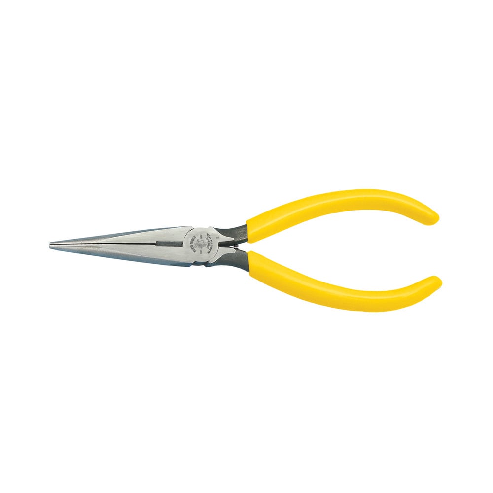 D203-7C Standard Long Nose Plier With Spring, Knurled Tool Steel Jaw, 2.438 in L x 0.688 in W Jaw, 7.188 in OAL