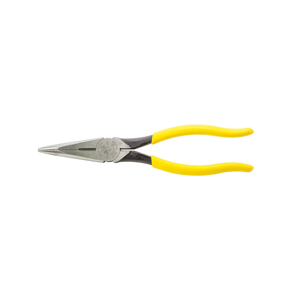 D203-8 Heavy Duty Long Nose Plier, Tool Steel Jaw, 2.313 in L x 1 in W Jaw, 8.438 in OAL